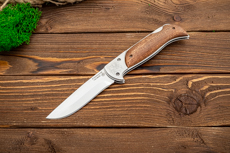 Складной нож Ахиллес (110Х18М-ШД, Накладки орех)